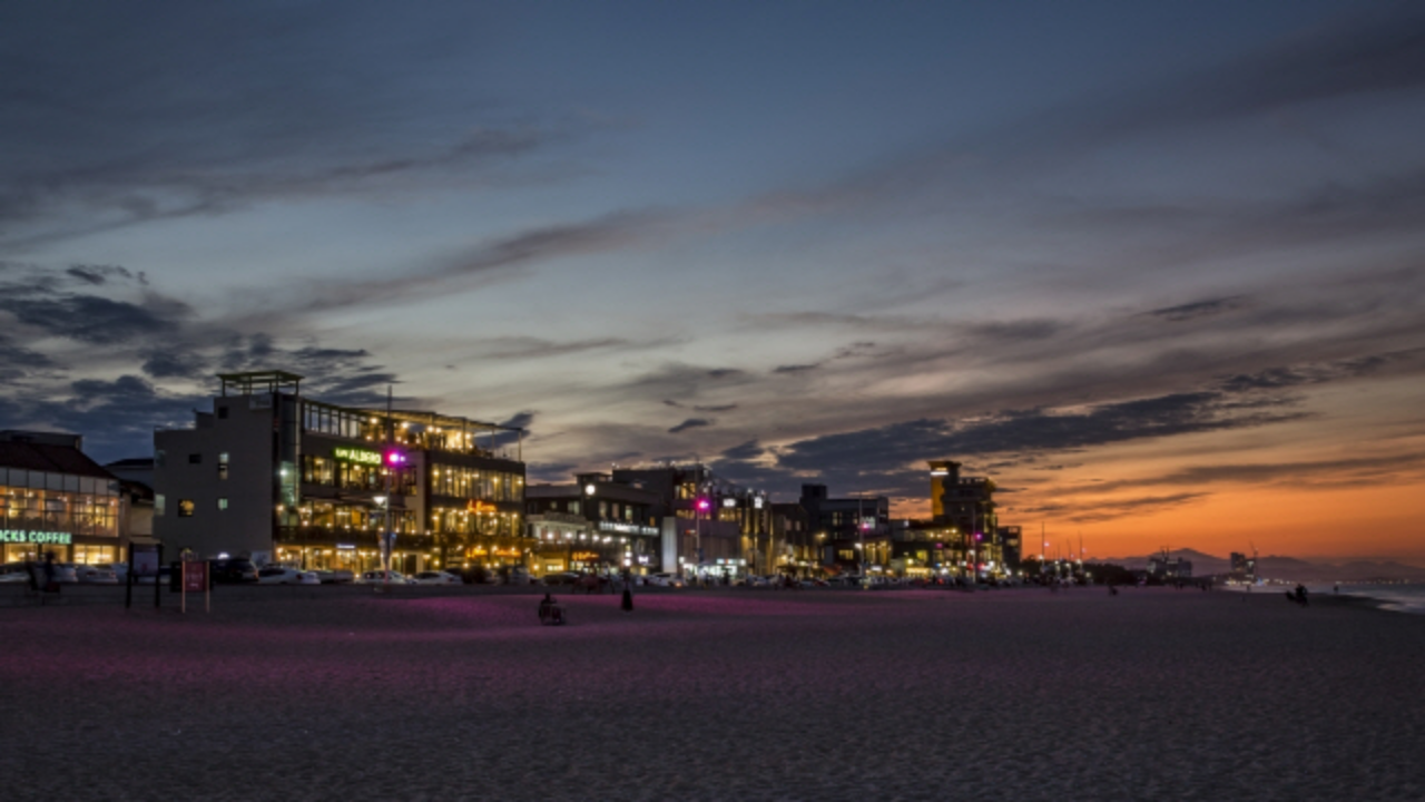 안목해변-강릉-커피거리-전경