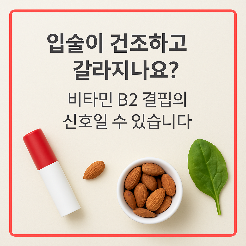 입술이 건조하고 갈라지나요 비타민 B2 결핍의 신호일 수 있습니다