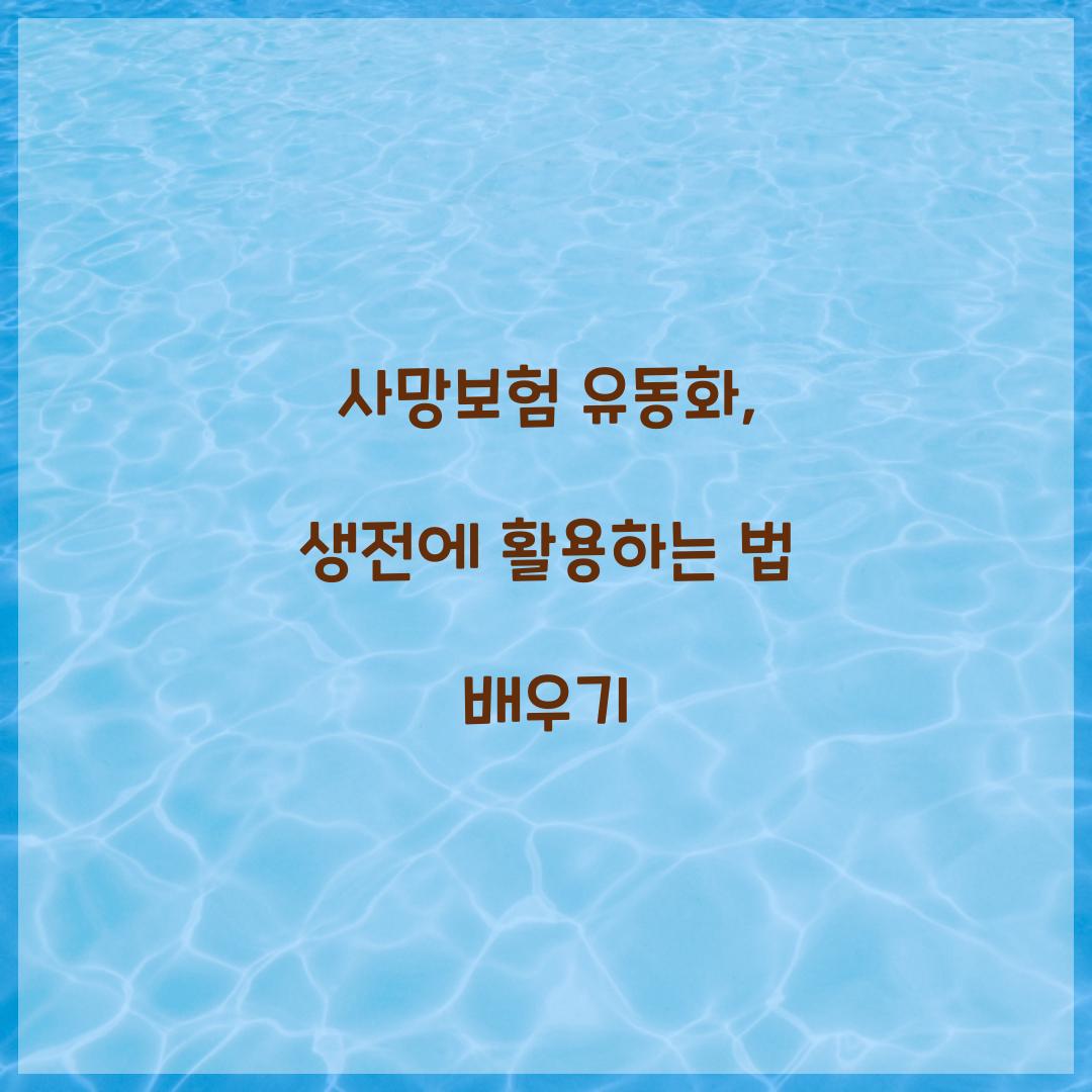 사망보험 유동화