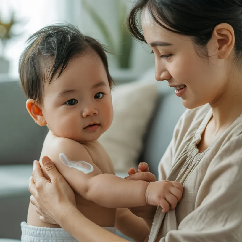 아토피 로션 바르는 이미지