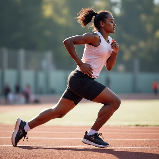 흑인 여성 달리기