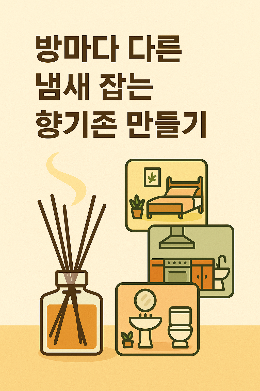 방마다 다른 냄새 잡는 향기존 만들기