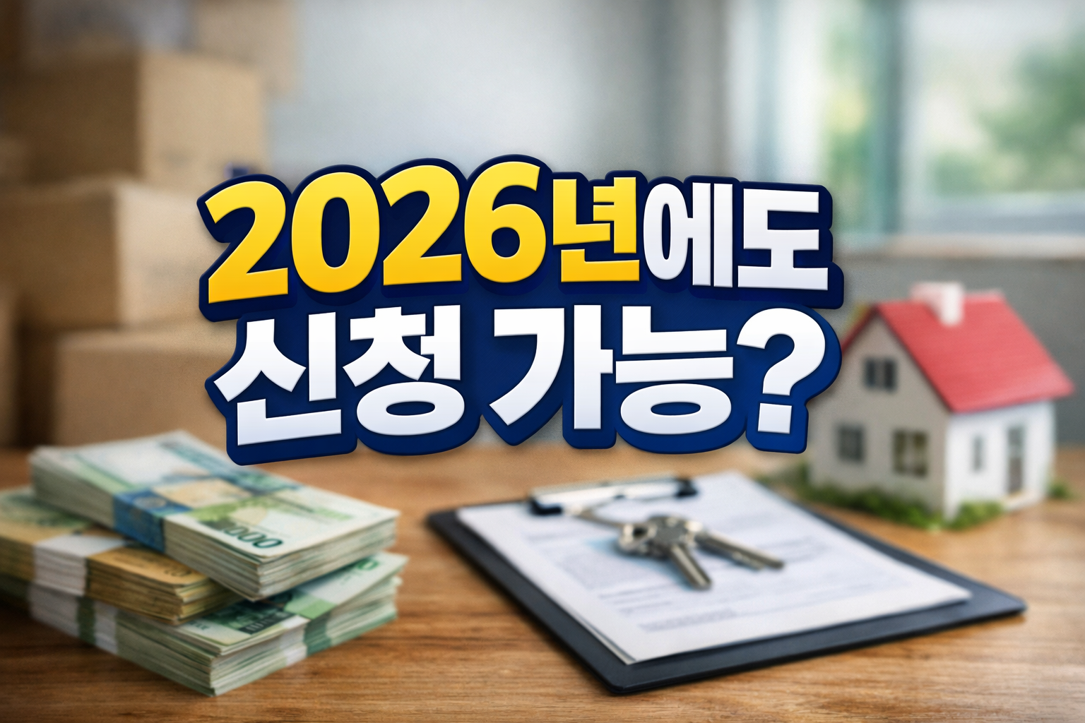 2026년 청년월세 특별지원 신청 조건 및 원가구 소득 썸네일, 임대차 계약서와 주택 모형 이미지