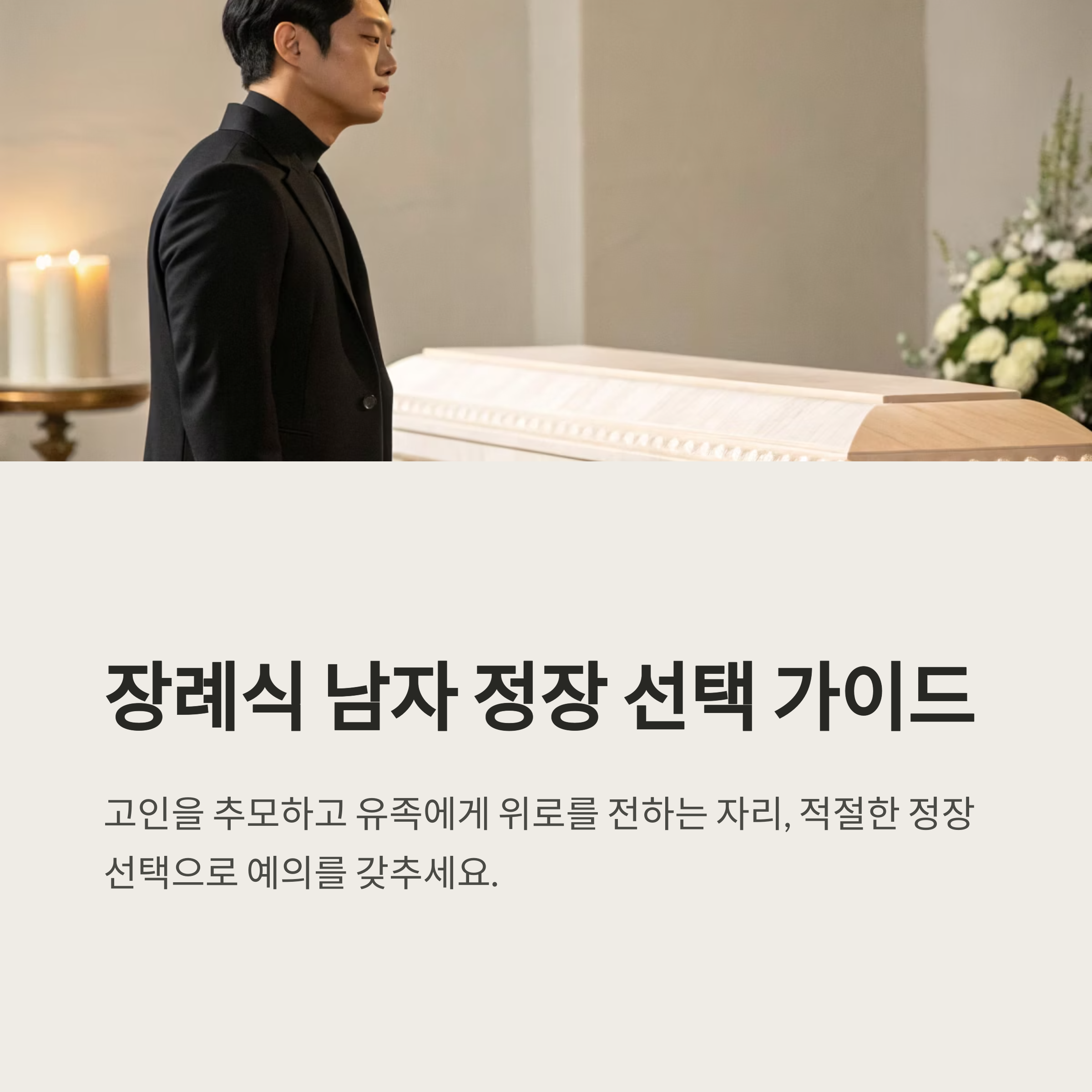 장례식 복장 남자 정장 선택 팁