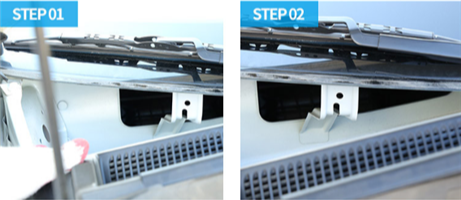 JDK활성탄 필터 장착을 위한 흡기구 커버 탈거