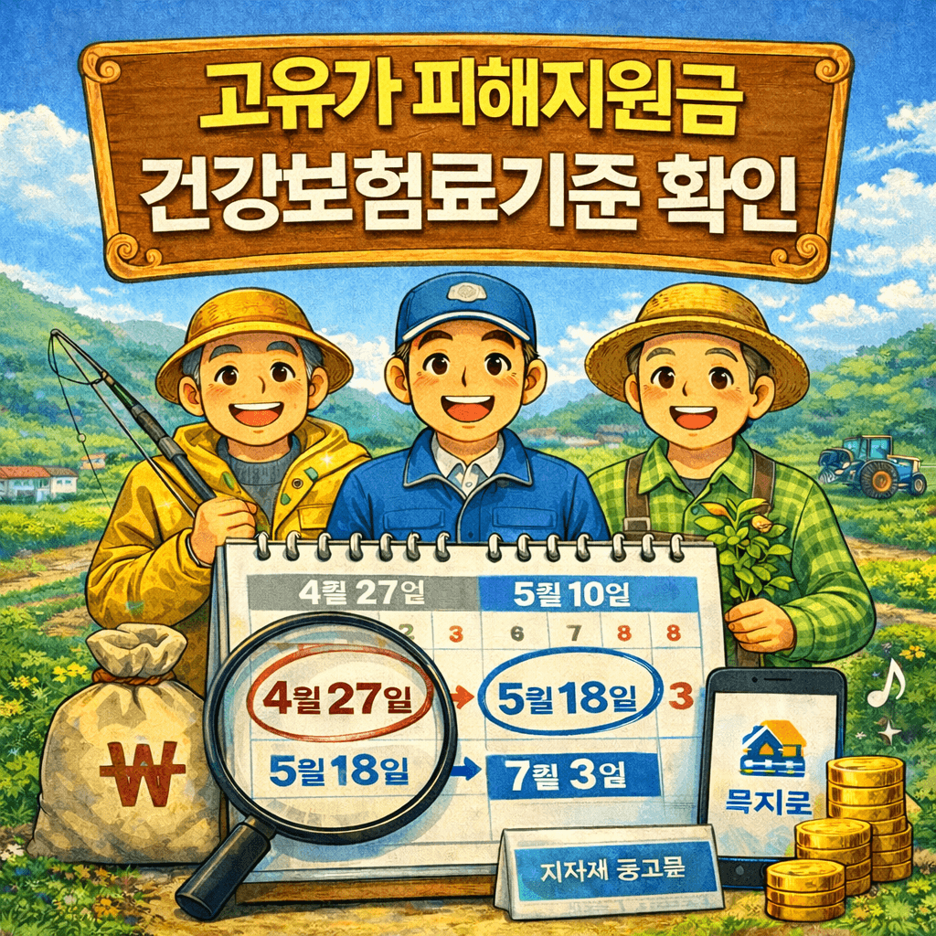 고유가 피해지원금 건강보험료 기준 확인