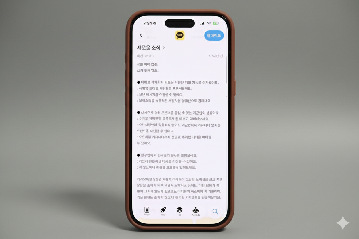 카카오톡(카톡)-자동-업데이트-끄기-해제법과-AI-카나나-정보