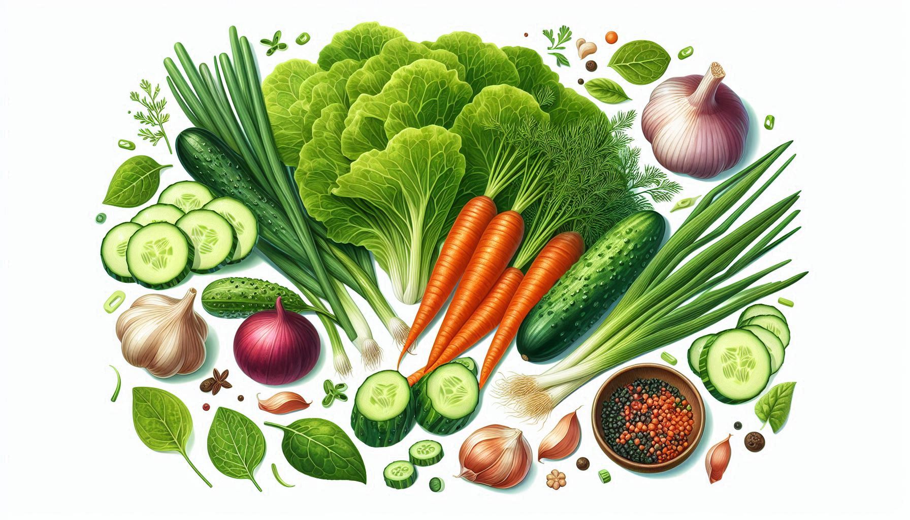 도토리묵 채소 샐러드