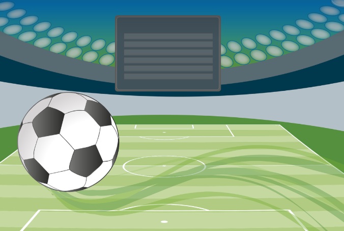 축구장과 축구공 모양