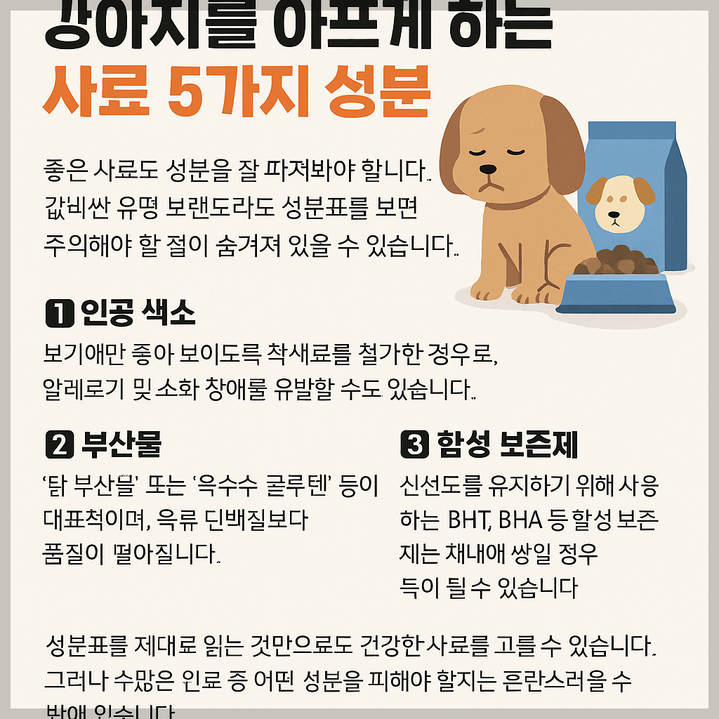 강아지 사료, 좋은 줄 알고 먹였는데&hellip; 건강을 해치는 성분 3가지