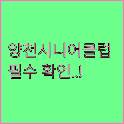 양천구 시니어클럽 공식 홈페이지 활용..