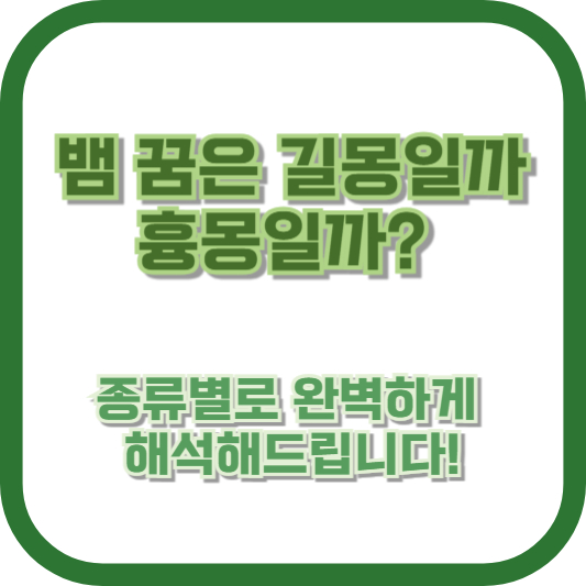 뱀 꿈은 길몽일까 흉몽일까? 종류별로 완벽하게 해석해드립니다!