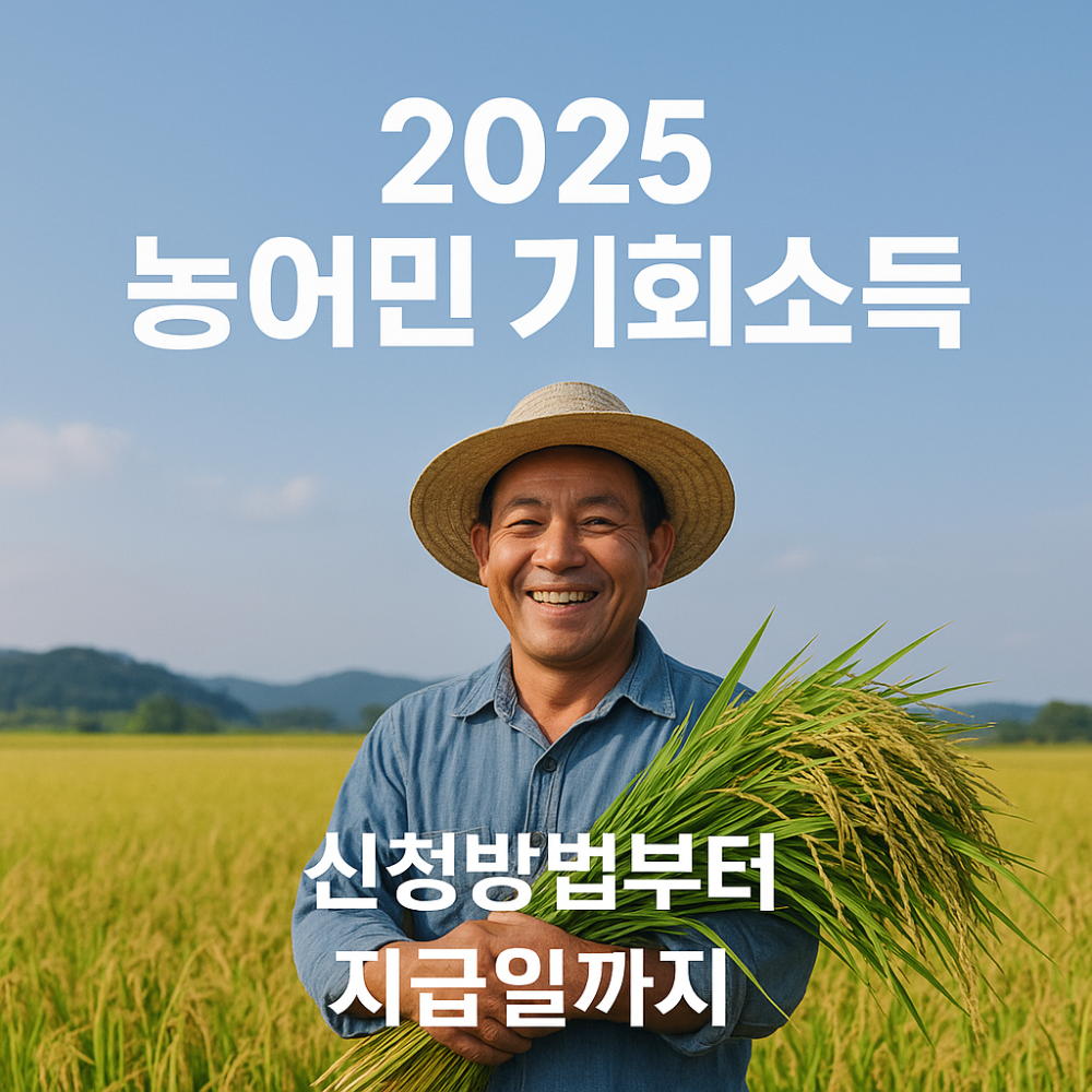 2025 농어민 기회소득 &ndash; 신청방법부터 지급일정까지 총정리 인포그래픽