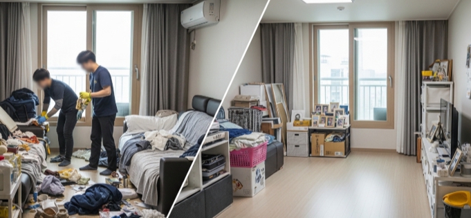 양구 고독사청소 및 정리중