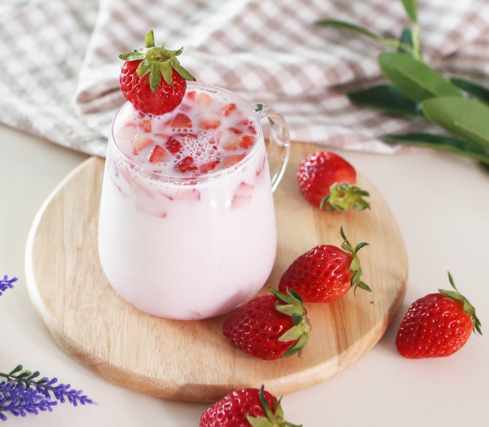 딸기청 & 카페 딸기라떼 만들기