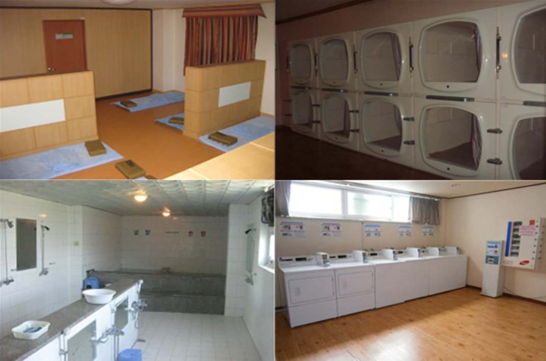 휴게소 이용시 무료 시설물 (수면실, 샤워실, 세탁실, 비즈니스룸) 운영 안내 이미지