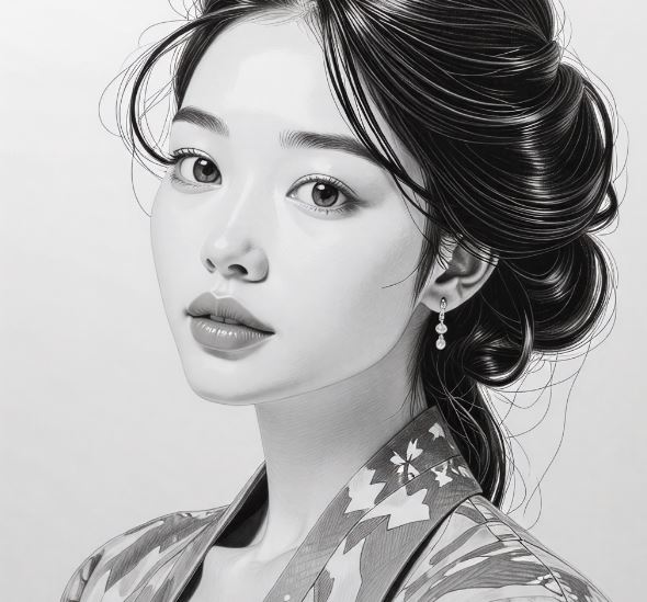 연필 얼굴 그림