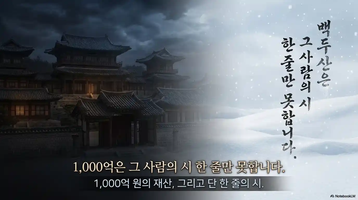 김영한 1000억은 백석 시 한 줄만 못하다 명언 이미지 - 대원각 시주 당시 자야의 사랑 고백
