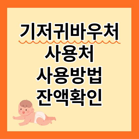 기저귀바우처 사용처 사용방법 잔액확인 썸네일