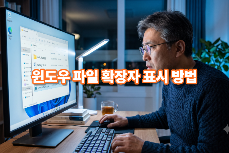 윈도우에서 파일 확장자 숨김을 해제해 악성 위장 파일을 구별하는 방법