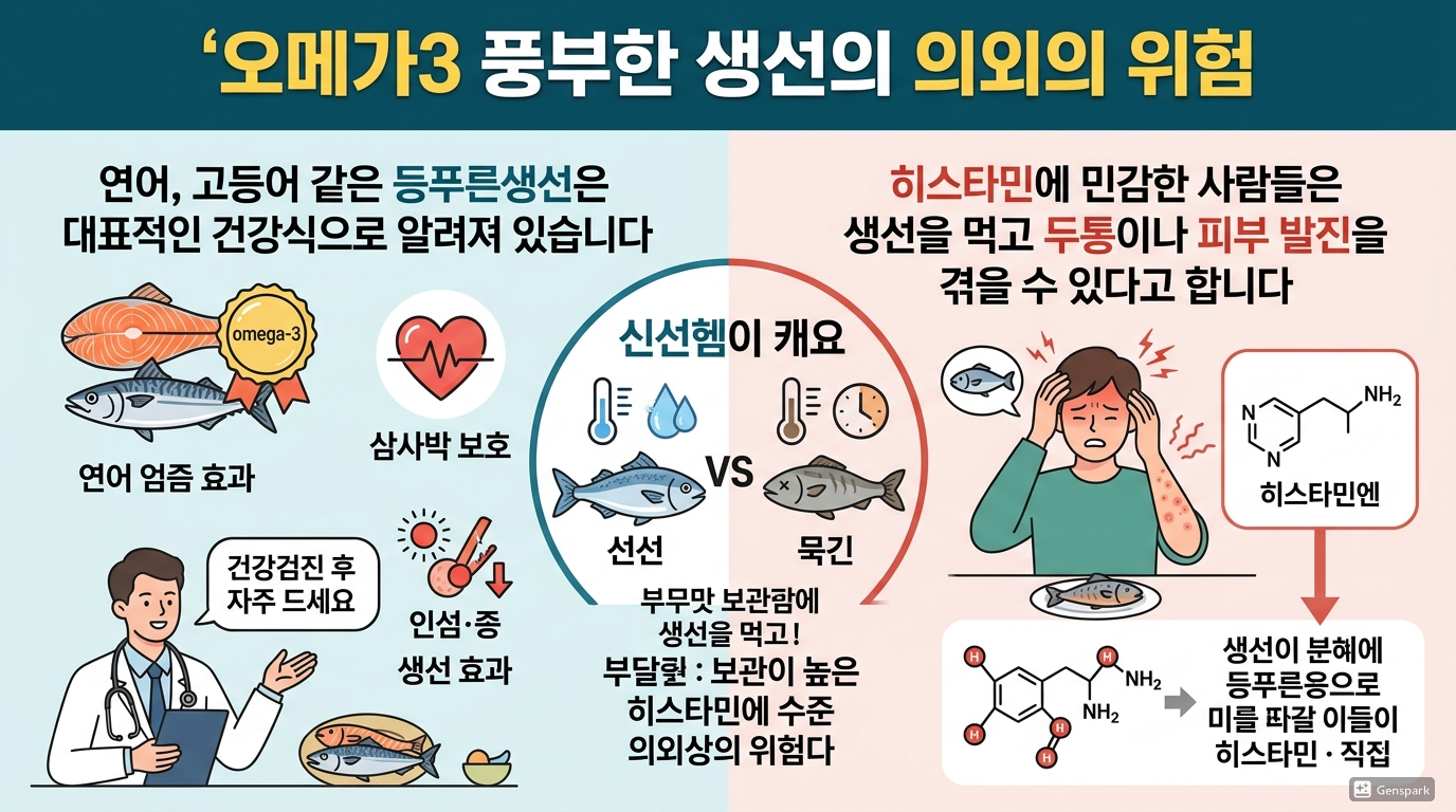 오메가3 풍부한 생선의 의외의 위험
