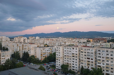 잿빛하는에 아파트 단지