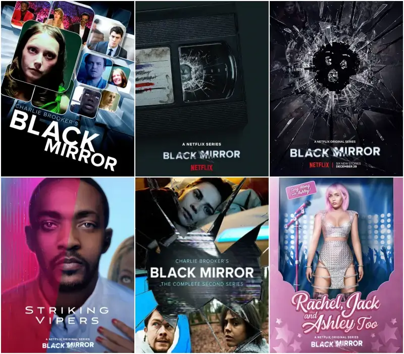 블랙미러 시리즈의 포스터들