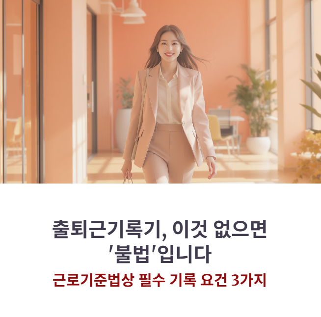 출퇴근기록기, 이것 없으면 '불법'입니다: 근로기준법상 필수 기록 요건 3가지