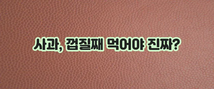 사과 효능 소개 껍질 효능까지 알아봐야 해요