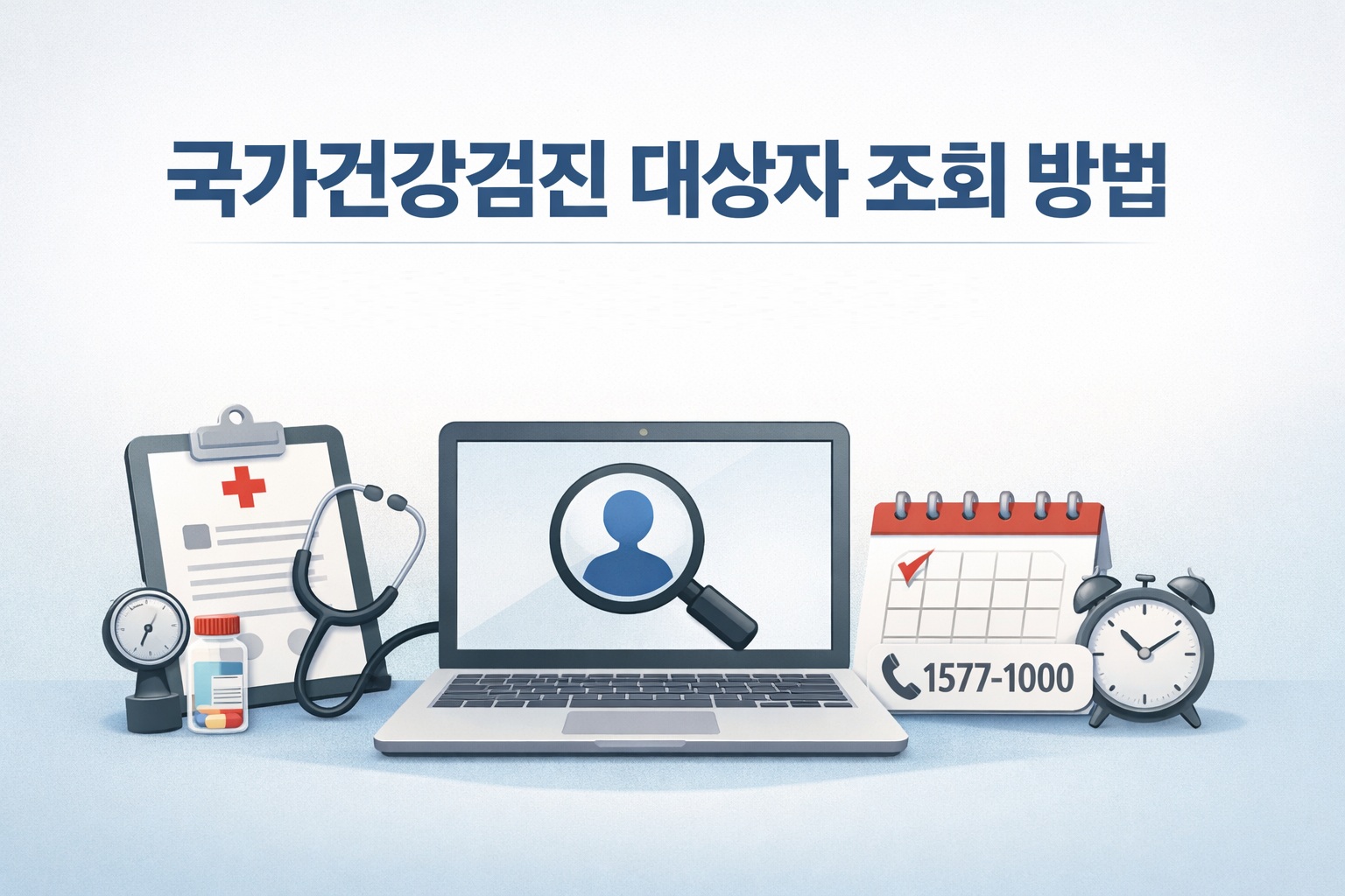국가건강검진 대상자 조회 방법 안내이미지