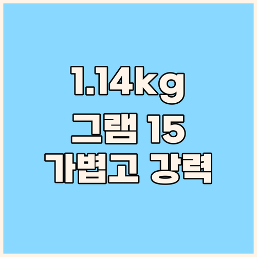 1.14kg의 마법! LG 그램 15..