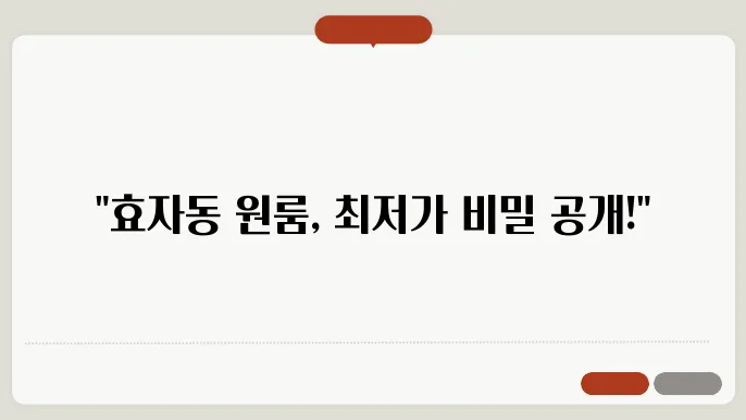 전북도 전주시 완산구 효자동3가 원룸 월세 시세, 가격비교