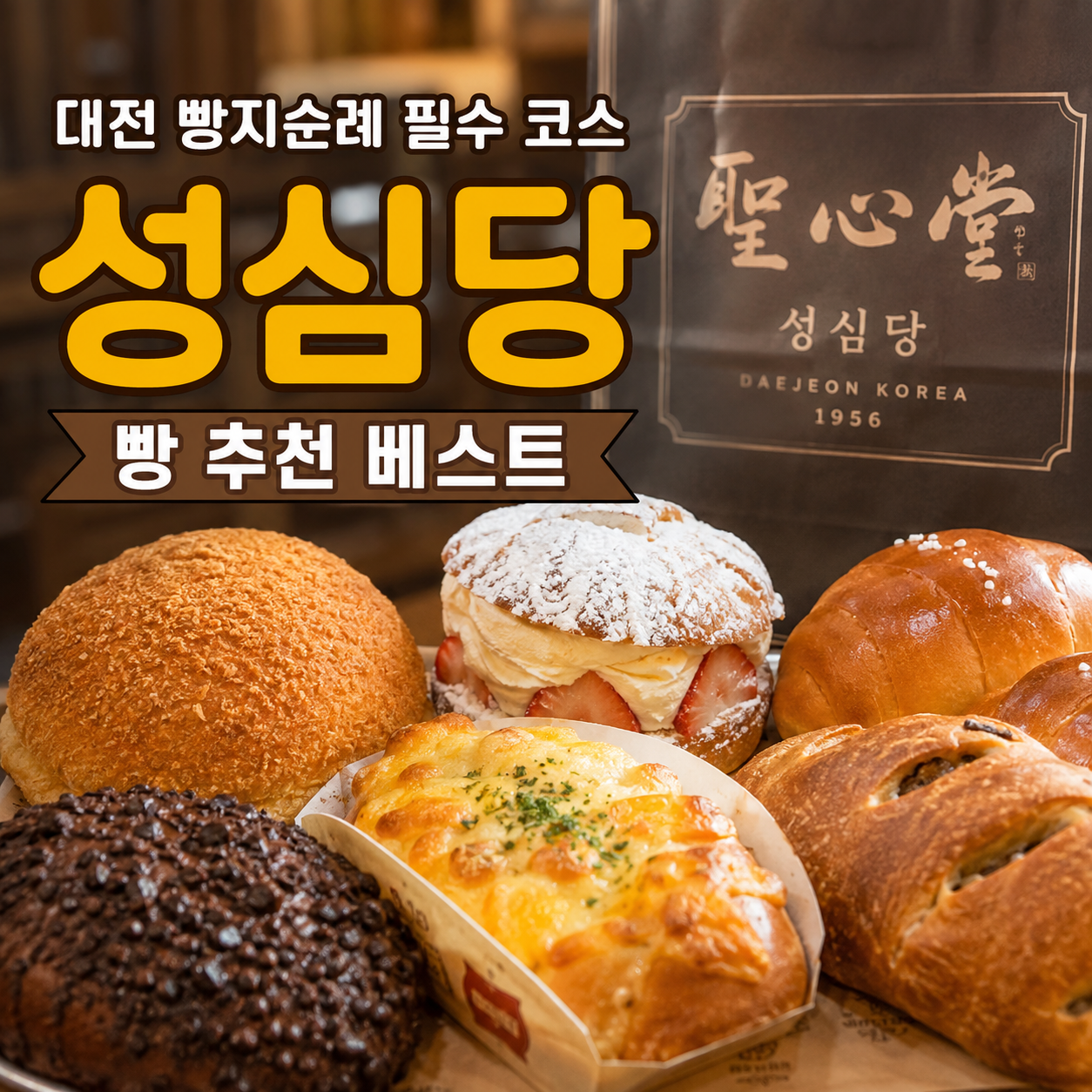 대전 빵지순례 필수 코스 성심당 빵 추천 베스트 인기 메뉴 안내