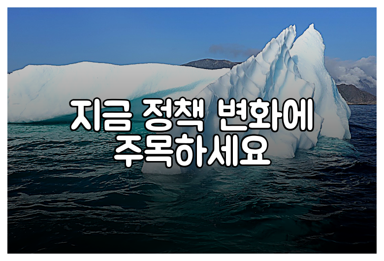 지금 정책 변화에 주목하세요