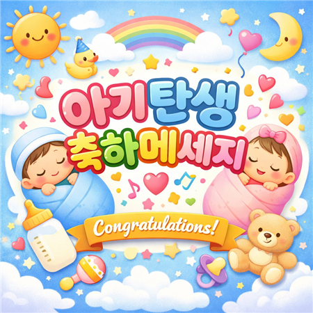 아기 탄생 축하메세지