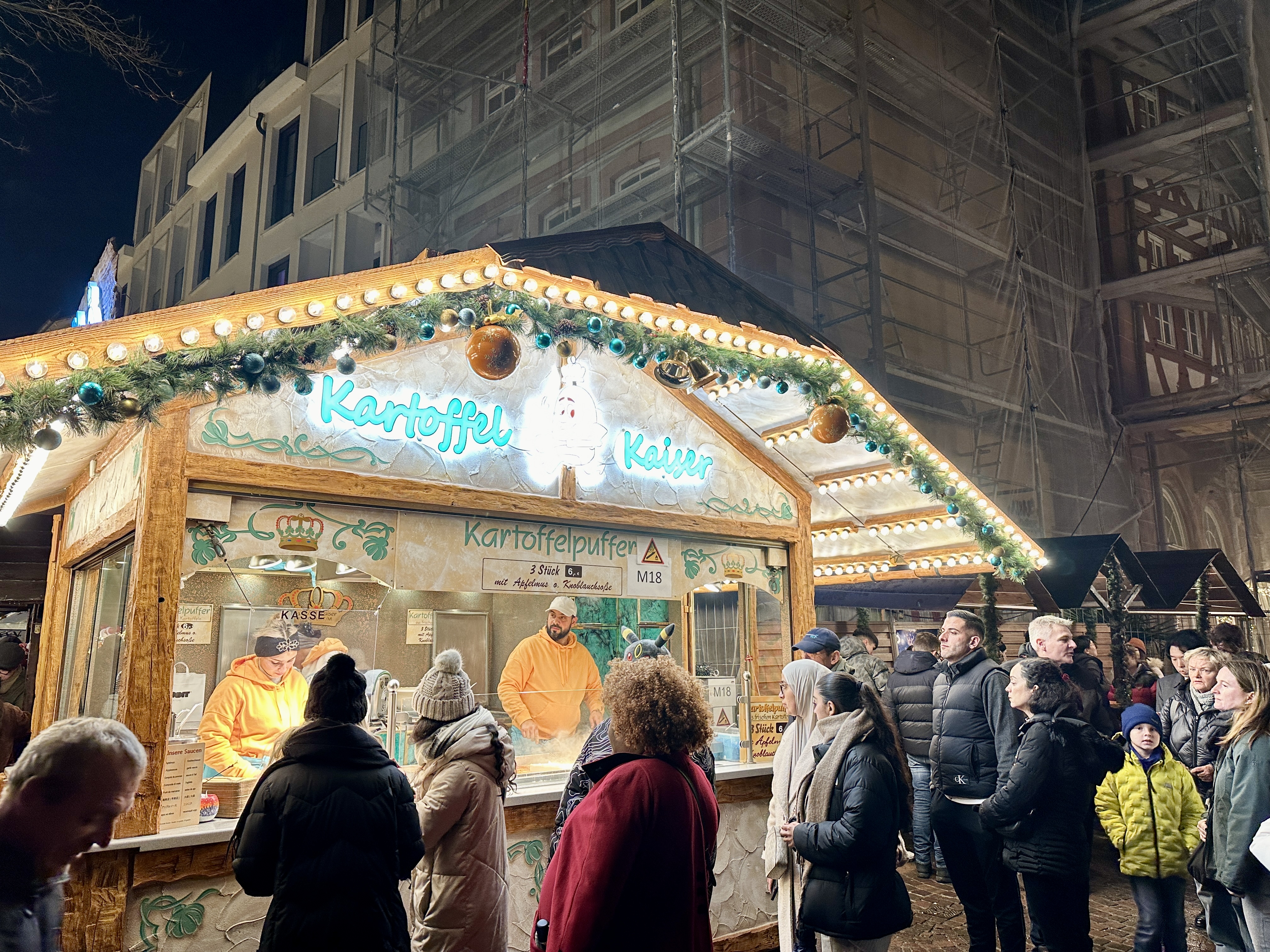 프랑크푸르트 크리스마스마켓 야경