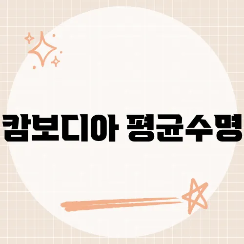 캄보디아 평균수명, 평균을 바꾸고 있는 새로운 변화의 흐름은?