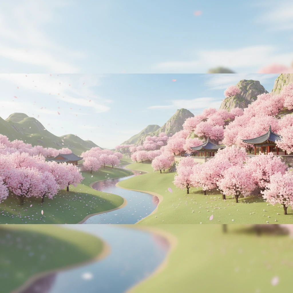 속리산 법주사 벚꽃 개화일 보은 시내..