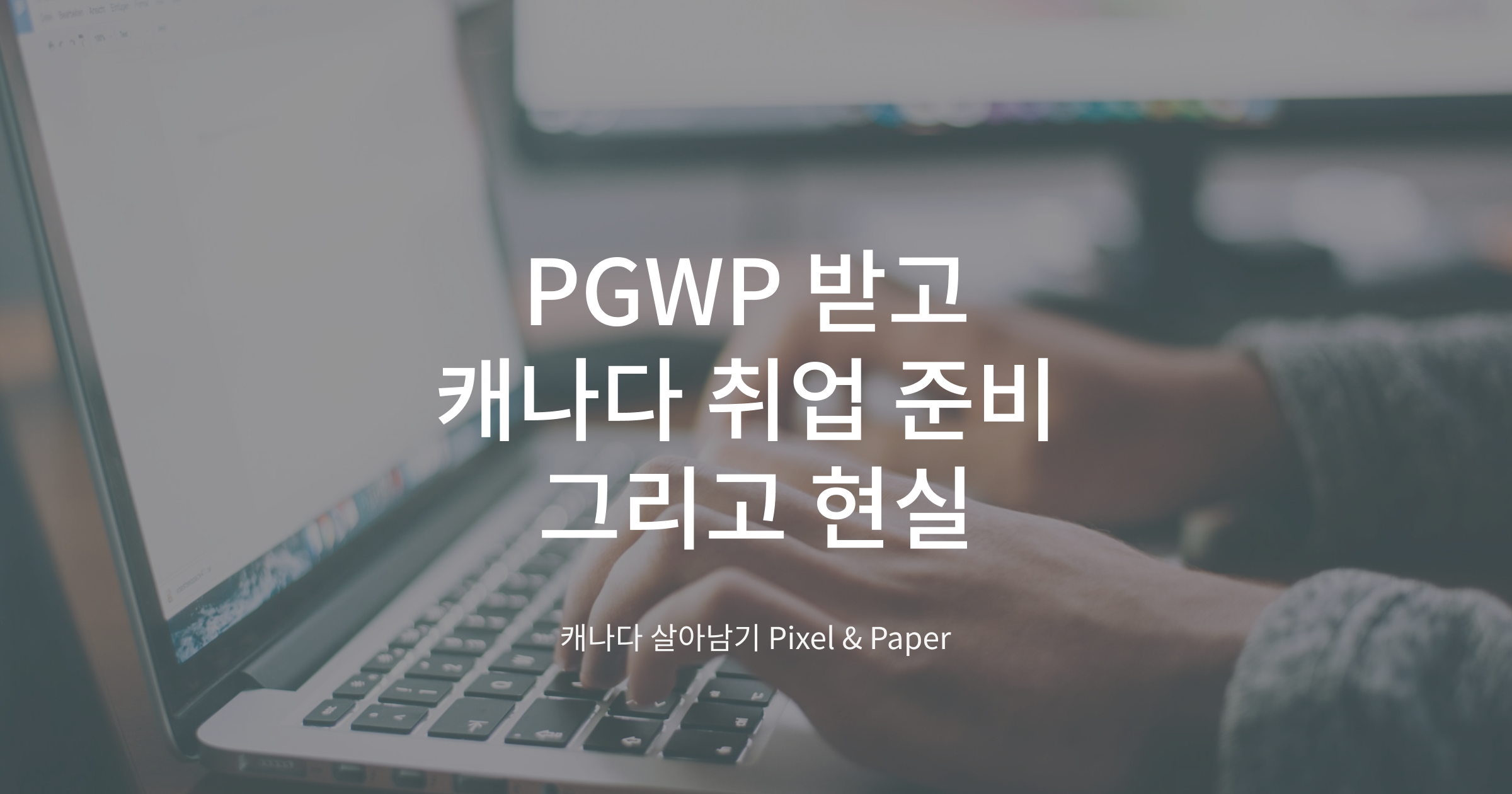 PGWP 받고 캐나다 취업 준비 &mdash; 노트북으로 작업하는 모습