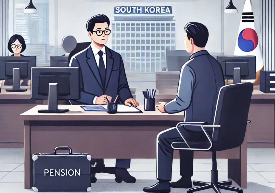 연금 관련 상담을 하는 장면