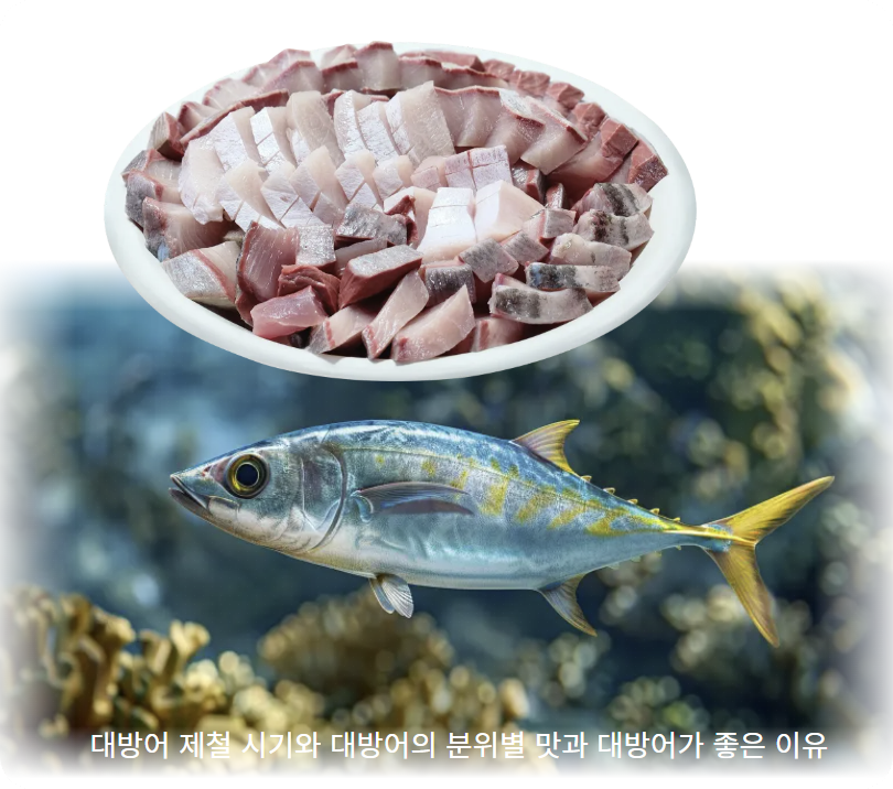 대방어 제철 시기와 대방어의 분위별 맛과 대방어가 좋은 이유
