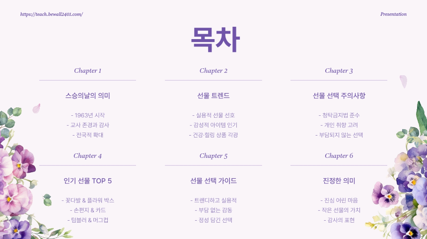 스승의날 선물 추천 감동과 실용을 담은 아이템 TOP 5