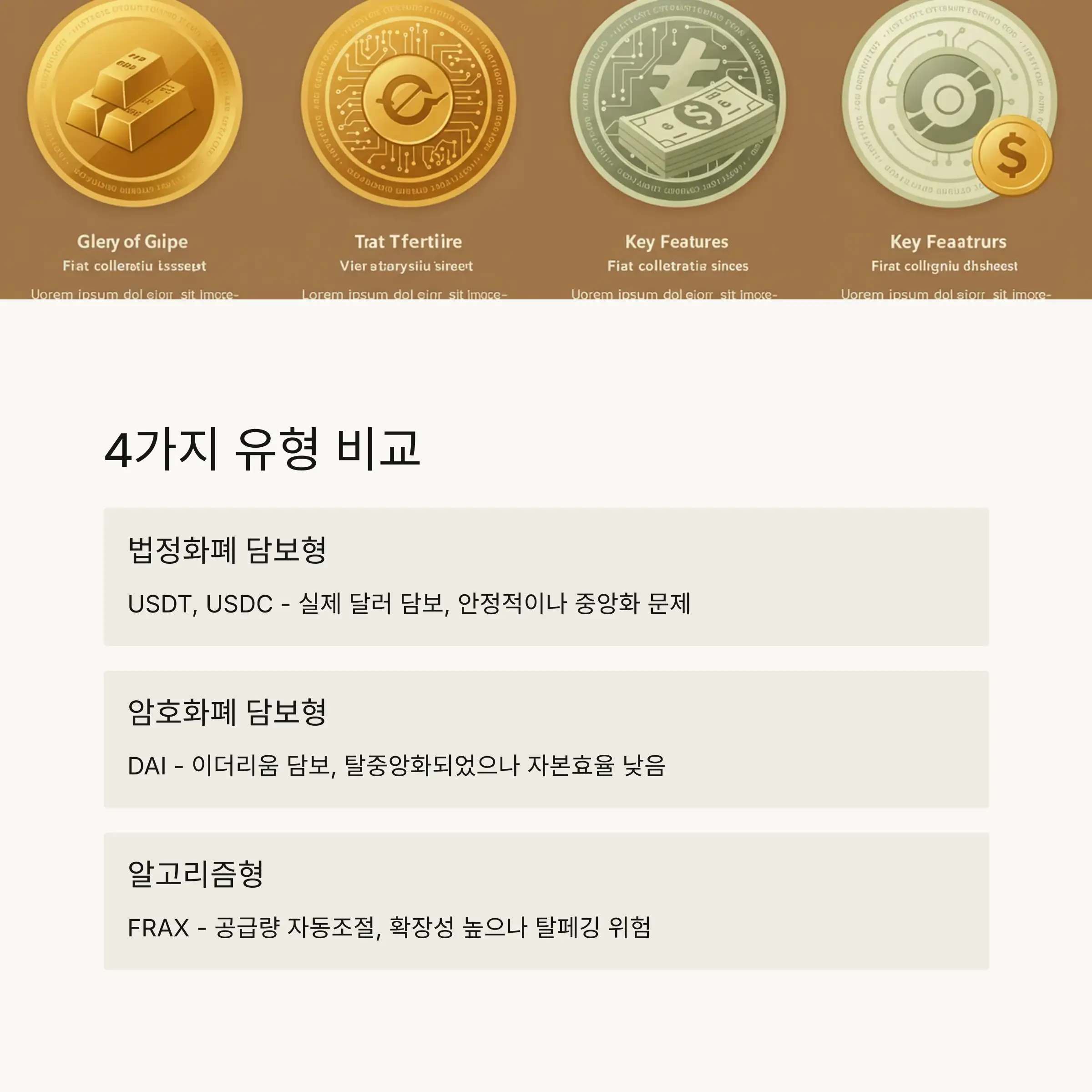 🔄 스테이블코인 4가지 유형