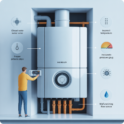보일러 온수가 나오지 않을때 원인과 간단한 자가 조치방법 이미지