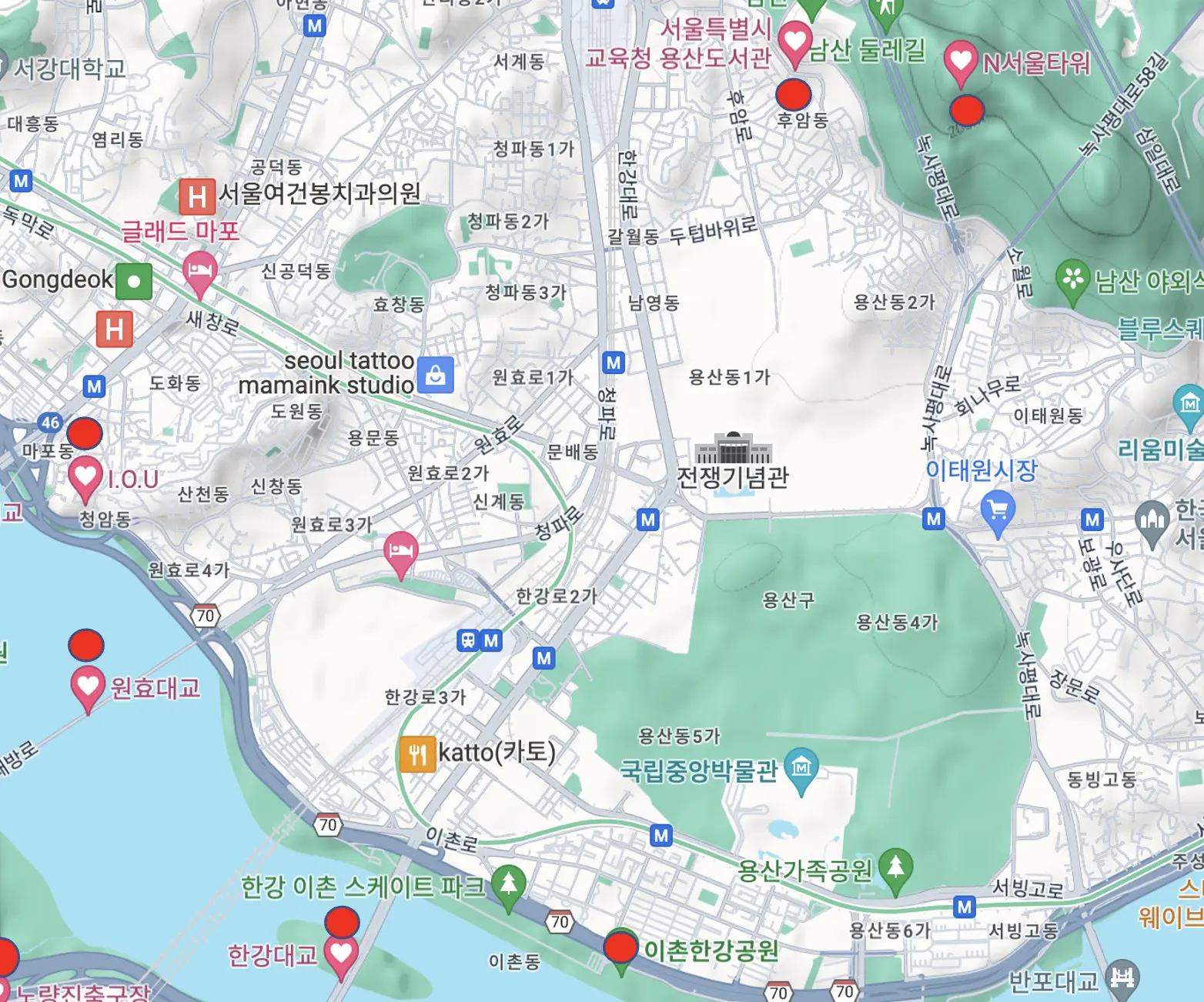 서울 불꽃축제 명당_여의도 불꽃축제 명당_남산_용산 방향