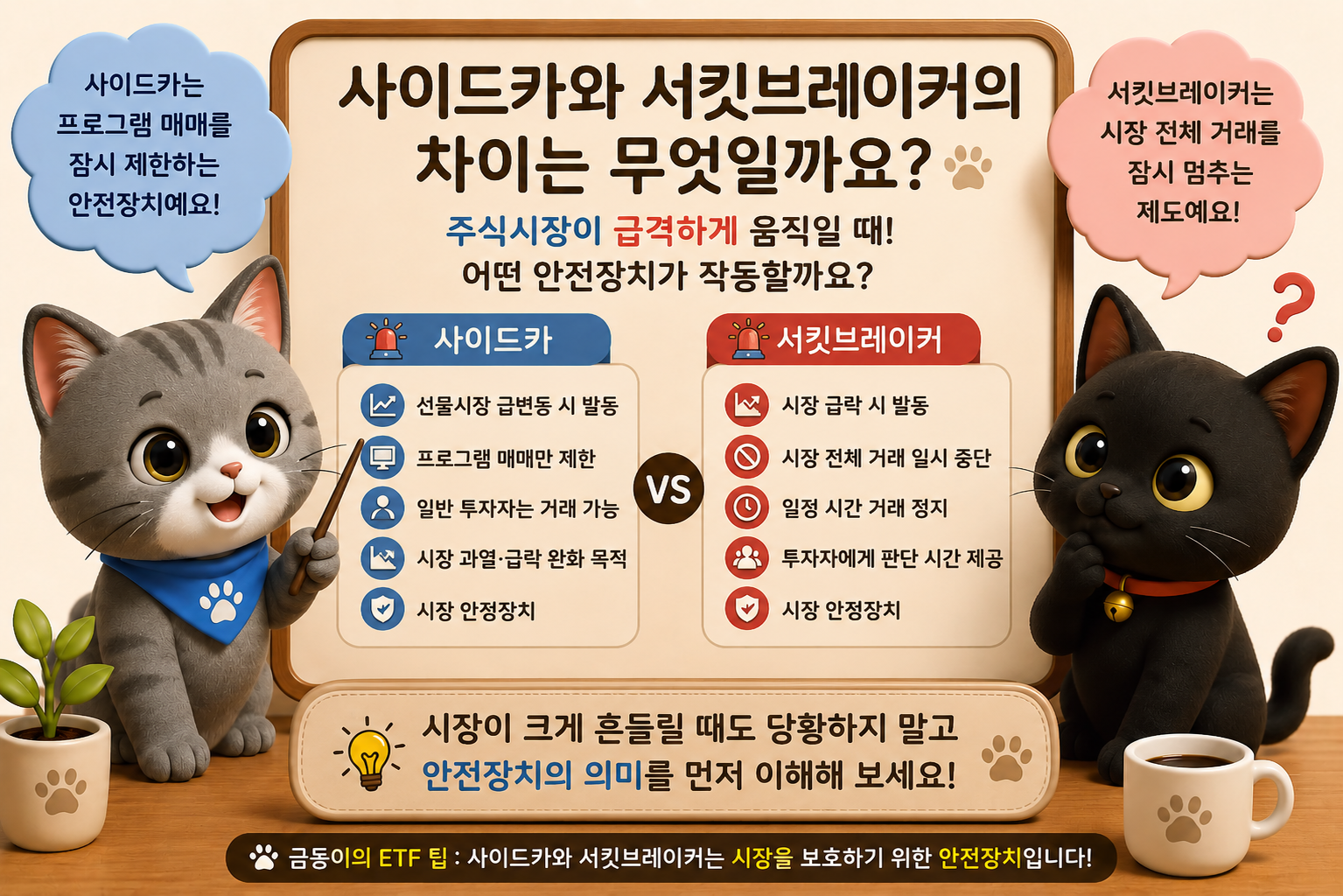국내 주식ETF 사이드카와 서킷브레이커는 무엇일까요?