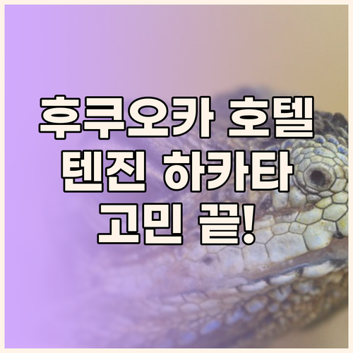 후쿠오카 호텔 완벽 분석 텐진, 하카