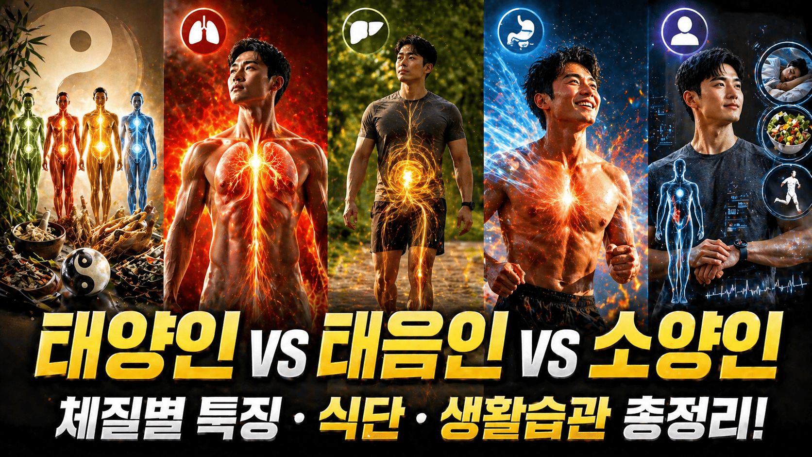 사상체질 비교 분석 (태양인 vs 태음인 vs 소양인)