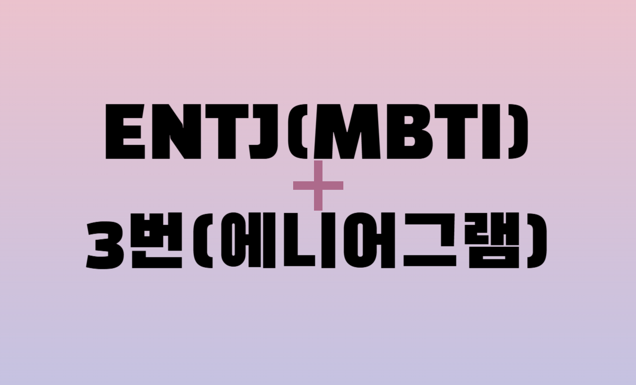 ENTJ + 에니어그램 3번 유형 조합