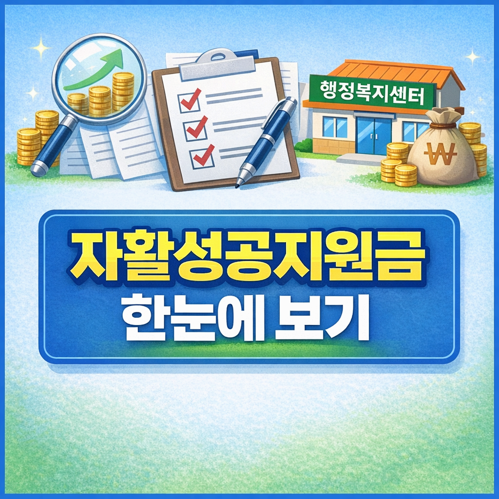 자활성공지원금 한눈에 보기